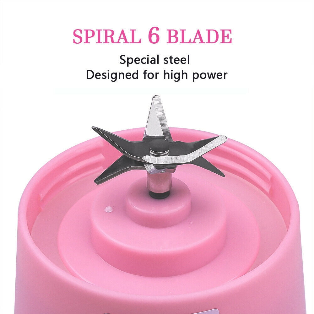 Mini Portable Blender,Smoothies Personal Blender Mini Shakes Juicer Cup USB Rechargeable With 6 blades,White V1189-WXFWAL-20260319-01213