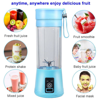 Mini Portable Blender,Smoothies Personal Blender Mini Shakes Juicer Cup USB Rechargeable With 6 blades White V1189-WXFWAL-20260319-01214