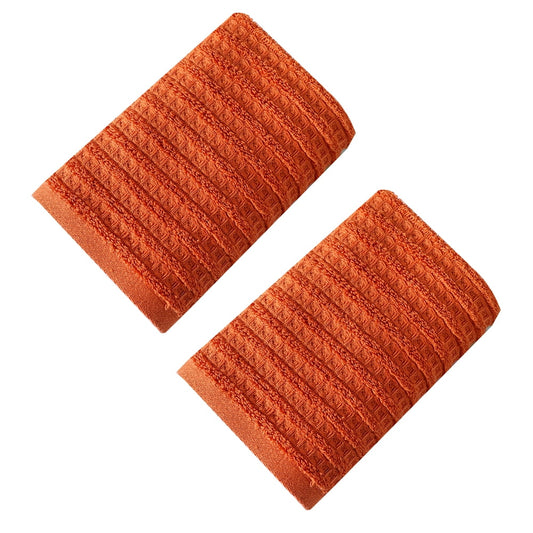 100% Cotton Soft and Absorbent Hand Towel-Waffle Hand Towels for Bathroom-Set of 2 Quick Drying Towels Warm V1189-WXFWAL-20260319-01249