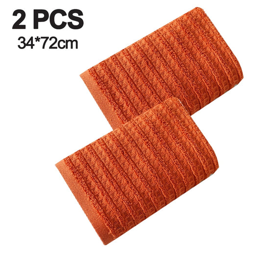 100% Cotton Soft and Absorbent Hand Towel-Waffle Hand Towels for Bathroom-Set of 2 Quick Drying Towels Warm V1189-WXFWAL-20260319-01249