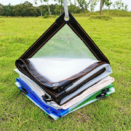 Clear Tarp Heavy Duty Tarp Cover Waterproof Tarpaulin with Grommets for Gardening Camping Traveling 39x39in, V1189-WXFWAL-20260319-01272