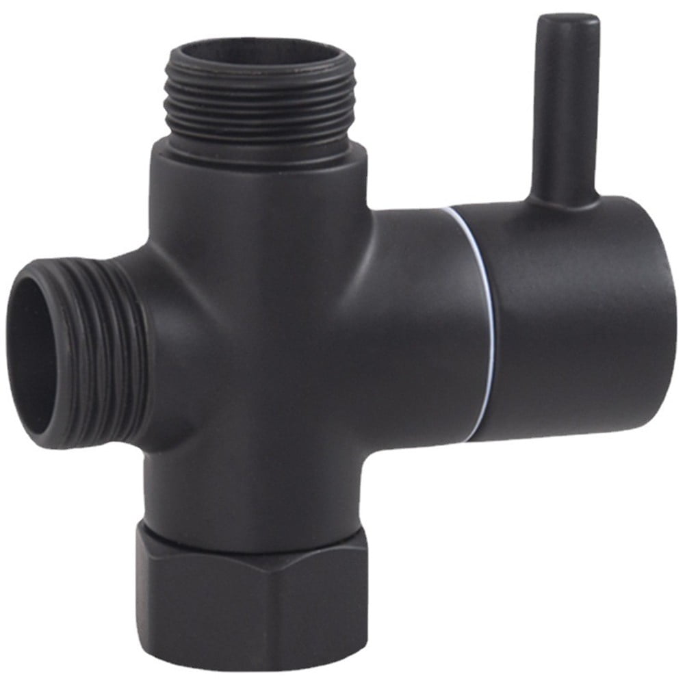 G1/2in 3 Way Brass Diverter Valve T-adapter Converter Black for Shower Head V1189-WXFWAL-20260319-01276