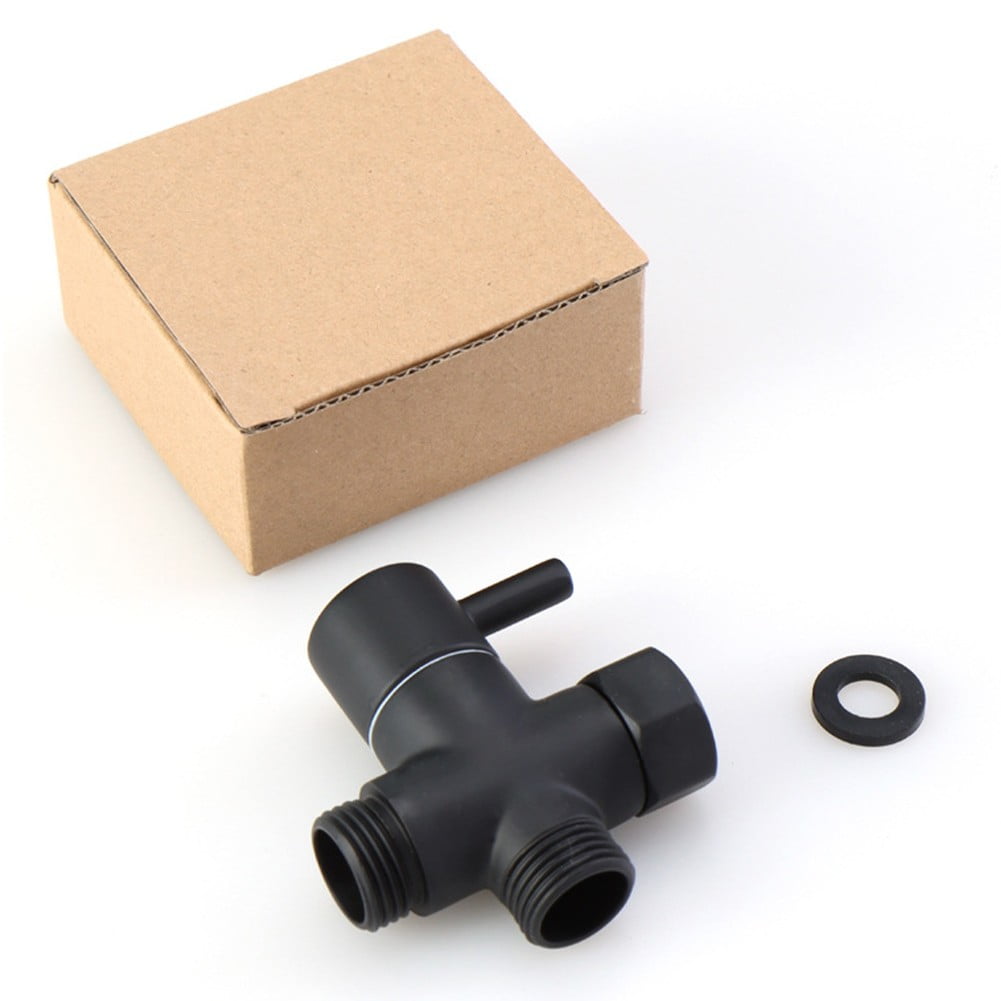 G1/2in 3 Way Brass Diverter Valve T-adapter Converter Black for Shower Head V1189-WXFWAL-20260319-01276