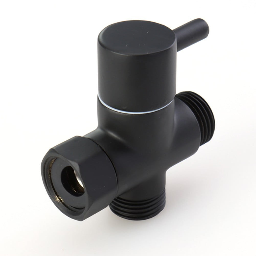 G1/2in 3 Way Brass Diverter Valve T-adapter Converter Black for Shower Head V1189-WXFWAL-20260319-01276