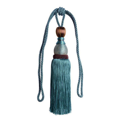 Bosisa 2pcs Large Tie Backs Ball Tassel Curtain Rope Tieback,Gold Blue V1189-WXFWAL-20260319-01341