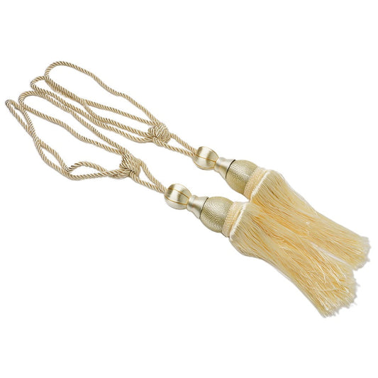 Bosisa 2pcs Large Tie Backs Ball Tassel Curtain Rope Tieback Gold V1189-WXFWAL-20260319-01342