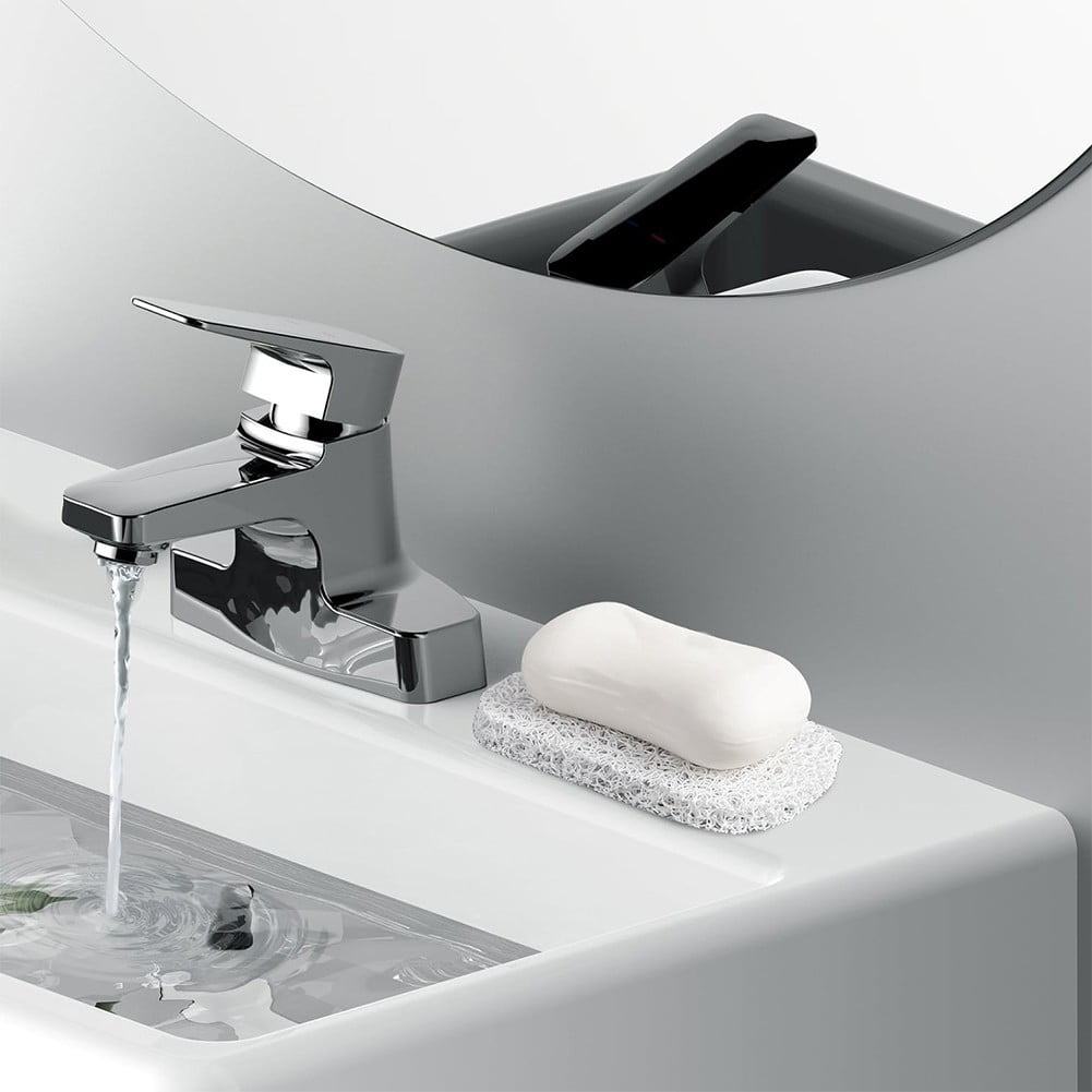 Lierteer 5PCS Shower Soap Bar Saver Lift Holder Dish Sponge Rack Tray Fast Dry Non-Slip white V1189-WXFWAL-20260319-01348