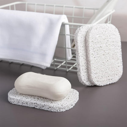 Lierteer 5PCS Shower Soap Bar Saver Lift Holder Dish Sponge Rack Tray Fast Dry Non-Slip white V1189-WXFWAL-20260319-01348