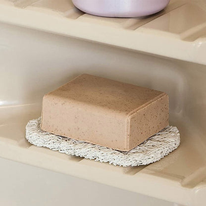 Lierteer 5PCS Shower Soap Bar Saver Lift Holder Dish Sponge Rack Tray Fast Dry Non-Slip white V1189-WXFWAL-20260319-01348