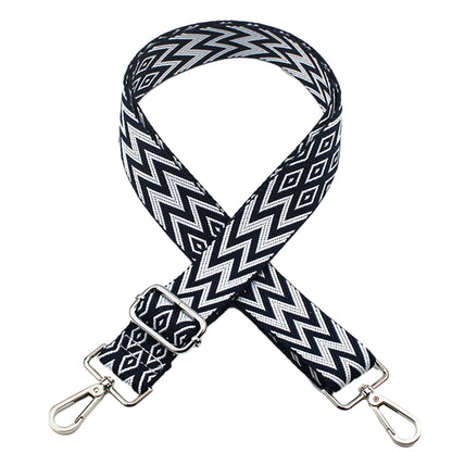 Replacement Crossbody Strap Handbag Guitar Strap Purse Shoulder Strap Adjustable Retro Jacquard - Dark blue V1189-WXFWAL-20260319-01349