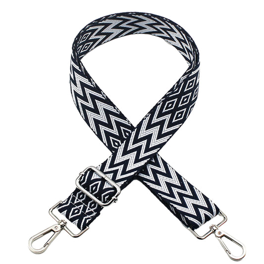 Replacement Crossbody Strap Handbag Guitar Strap Purse Shoulder Strap Adjustable Retro Jacquard - Dark blue V1189-WXFWAL-20260319-01349