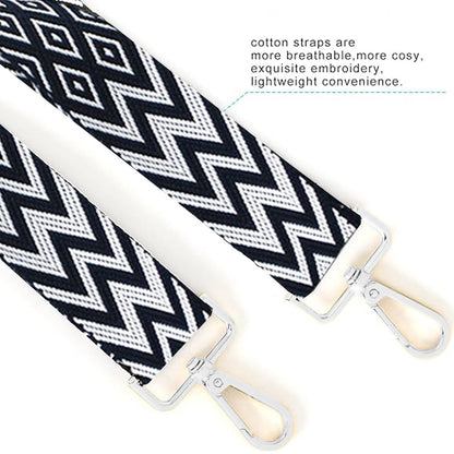 Replacement Crossbody Strap Handbag Guitar Strap Purse Shoulder Strap Adjustable Retro Jacquard - Dark blue V1189-WXFWAL-20260319-01349
