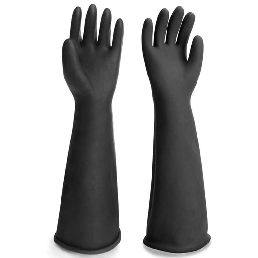 Black Rubber Gloves Extra Large, 22" Long Chemical Resistant Gloves, Waterproof Reusable Dishwashing V1189-WXFWAL-20260319-01359