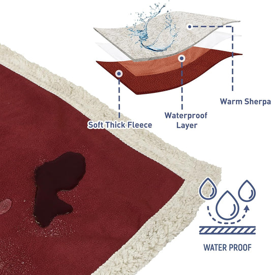 Pawsse Waterproof Pet Blanket, Pee Urine Proof Dog Blanket Cover for Couch Bed Furniture Protector, Liquid V1189-WXFWAL-20260319-01377
