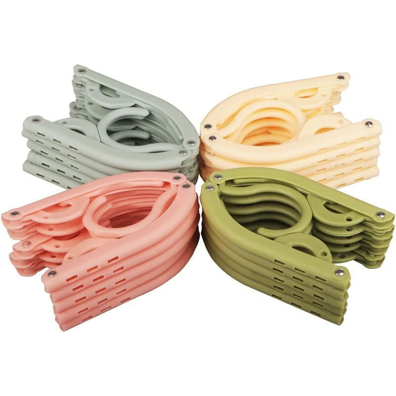 NeveLance Foldable Drying PP Material Travel Clothes Hangers, 20 Pieces V1189-WXFWAL-20260319-01381