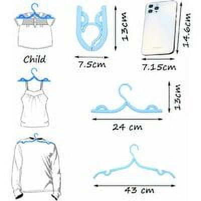 NeveLance Foldable Drying PP Material Travel Clothes Hangers, 20 Pieces V1189-WXFWAL-20260319-01381
