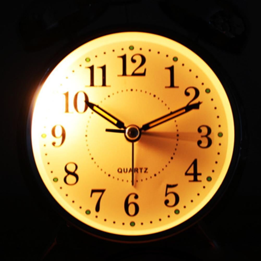 Bedside Traditional Classic Saxon Wind Up Double Bell Alarm Clock Chrome V1189-WXFWAL-20260319-01384