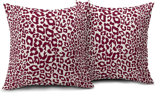 Lime Green White Leopard Print Pillow Covers 18x18 Inch Set of 2 Cheetah Animal Spots Decorative Throw V1189-WXFWAL-20260319-01414