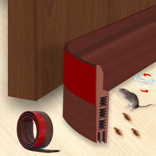 Door Draft Stopper, 37 Inch Under Door Sweep Bottom Blocker with Rubber Seal Strip, Under Door Seal for V1189-WXFWAL-20260319-01461