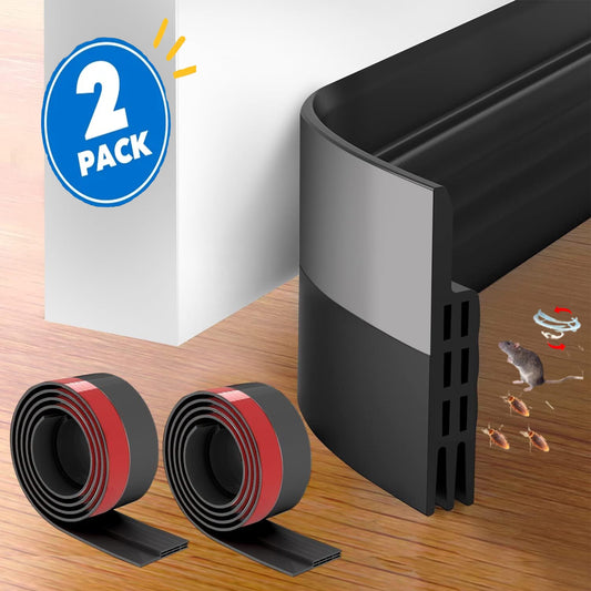 Door Draft Stopper, 37 Inch Under Door Sweep Bottom Blocker with Rubber Seal Strip, Under Door Seal for V1189-WXFWAL-20260319-01462