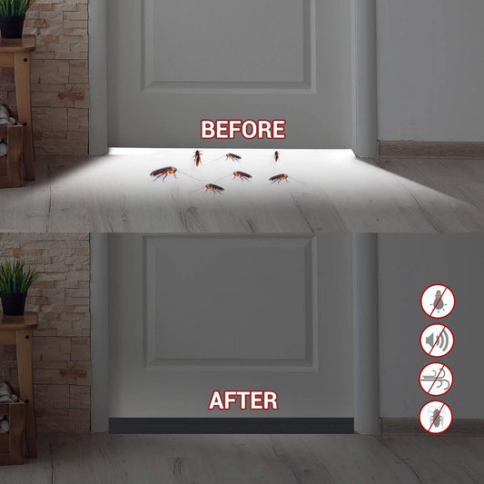 Door Draft Stopper, 37 Inch Under Door Sweep Bottom Blocker with Rubber Seal Strip, Under Door Seal for V1189-WXFWAL-20260319-01462