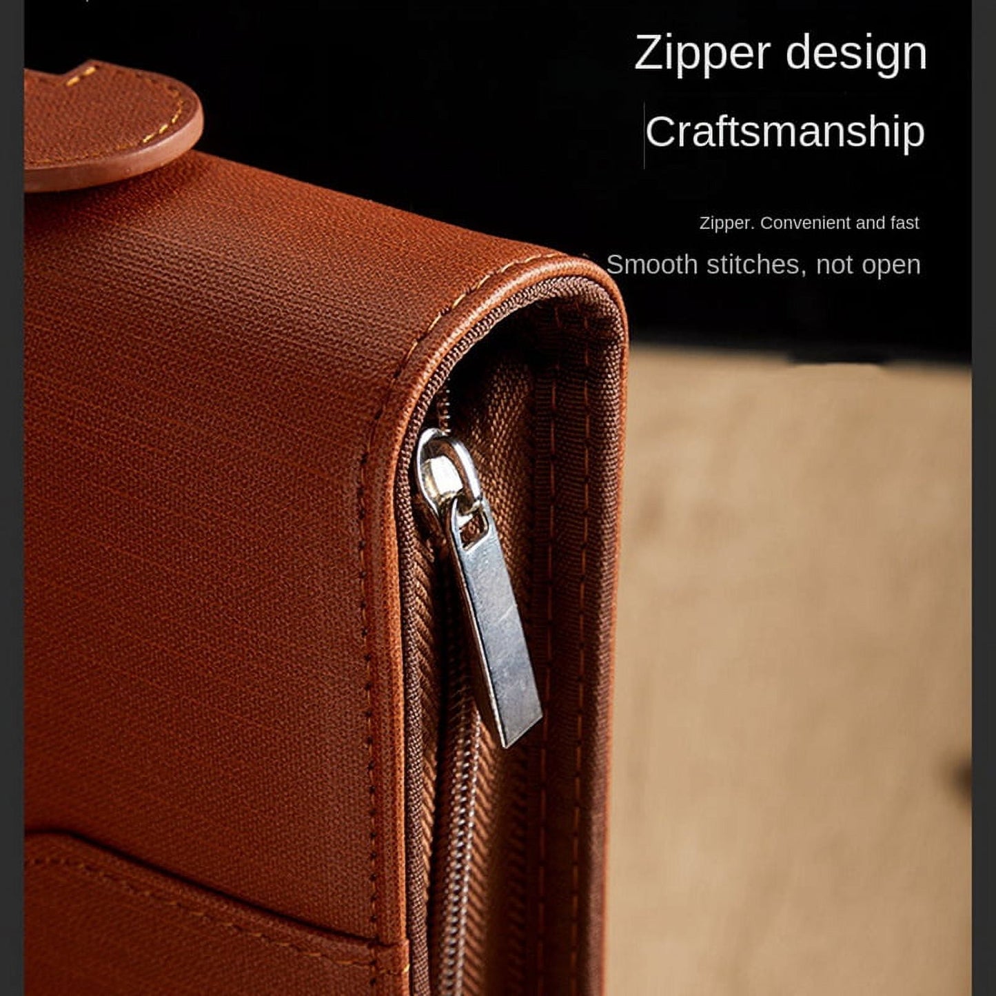 Zippered Portfolio Organizer, Leather Padfolio Binder, Professional Business Binder, Organizer for /Document V1189-WXFWAL-20260319-01465