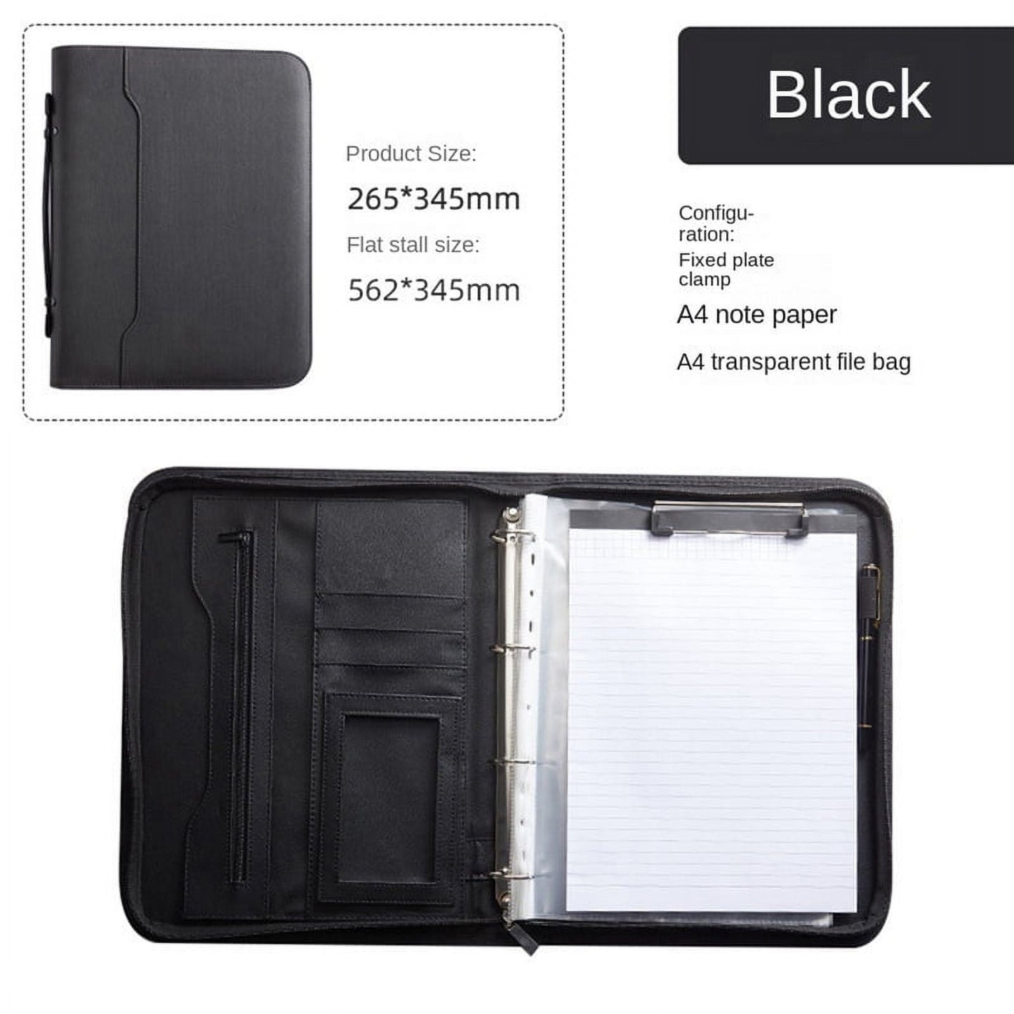 Zippered Portfolio Organizer, Leather Padfolio Binder, Professional Business Binder, Organizer for /Document V1189-WXFWAL-20260319-01465