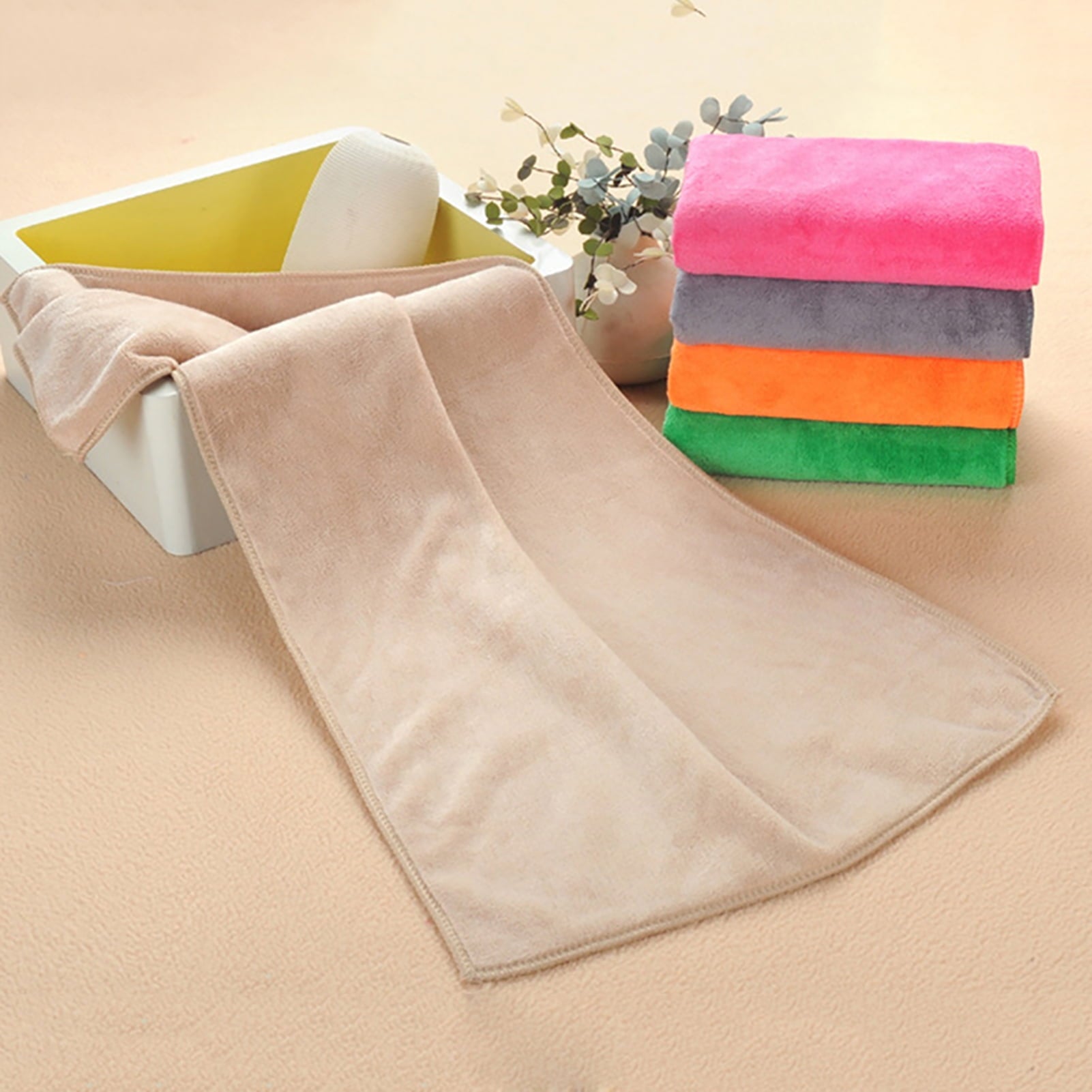 1Pc Microfiber Hair Towel Soft Super Absorbent Microfiber Microfiber Hair Towel Wraps Women for Gym Black V1189-WXFWAL-20260319-01492