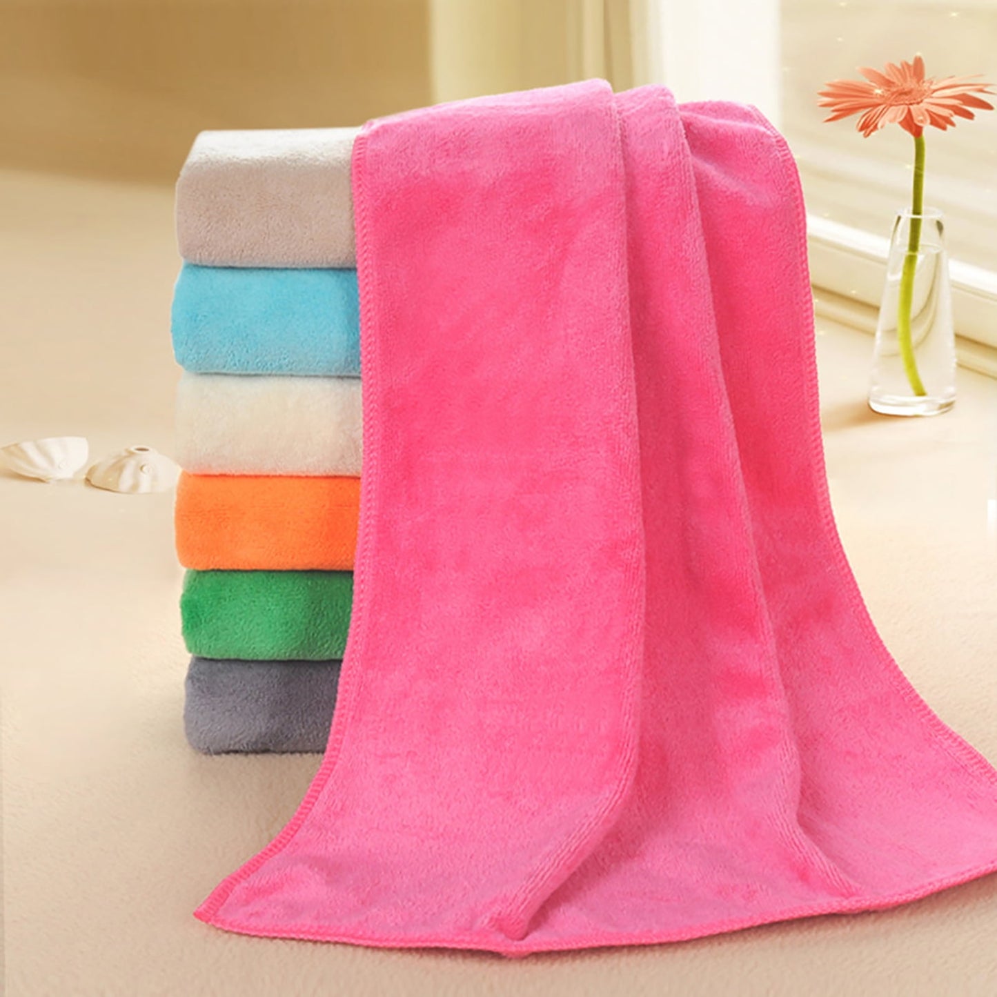 1Pc Microfiber Hair Towel Soft Super Absorbent Microfiber Microfiber Hair Towel Wraps Women for Gym Black V1189-WXFWAL-20260319-01492