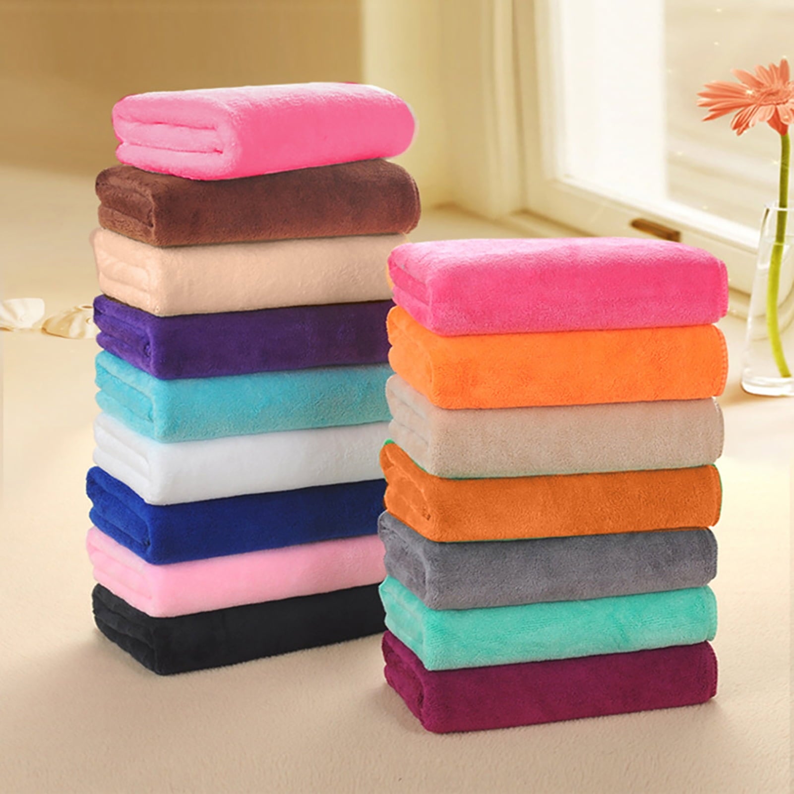 1Pc Microfiber Hair Towel Soft Super Absorbent Microfiber Microfiber Hair Towel Wraps Women for Gym White V1189-WXFWAL-20260319-01498