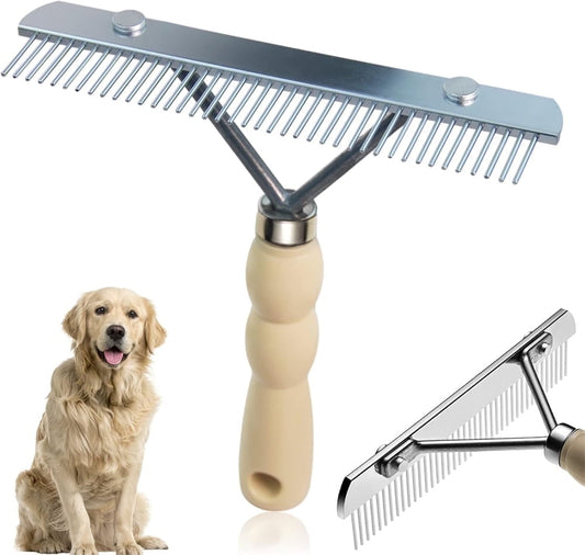 Tutuviw Undercoat Rake for Dogs for Grooming Large Dogs Grooming Brush Long Tooth Undercoat Dog Rake with V1189-WXFWAL-20260319-01503