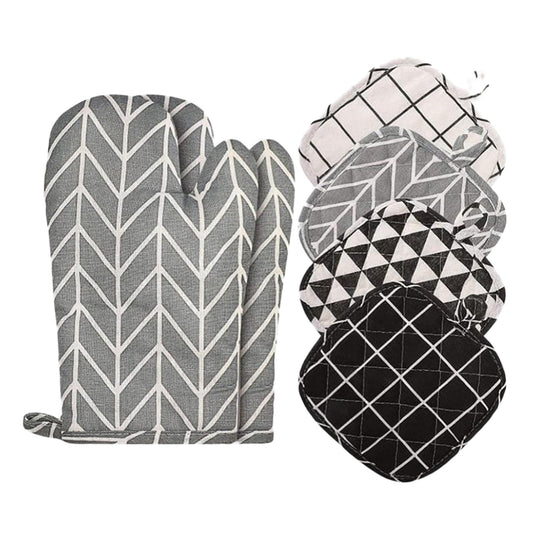 Poaug Oven Mitts on Sale Clearance 2Pc Oven Gloves Grill Gloves Slippery Cooking Gloves for Cooking Baking V1189-WXFWAL-20260319-01516