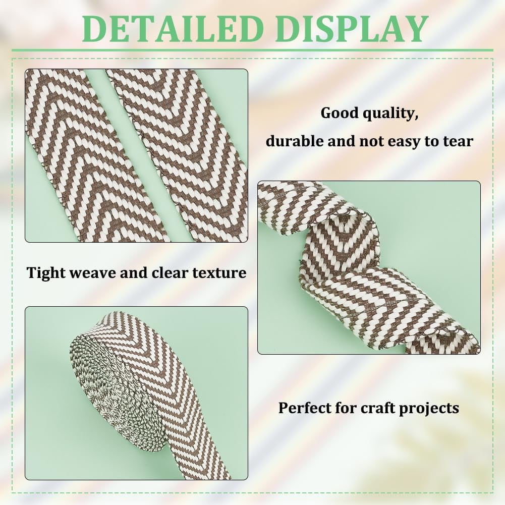 5 Yards Polycotton Jacquard Arrow Ribbon Clothes Accessories Olive 1-1/2 inch(38mm) V1189-WXFWAL-20260319-01537