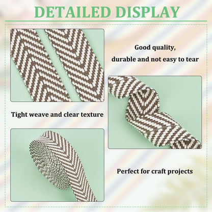 5 Yards Polycotton Jacquard Arrow Ribbon Clothes Accessories Olive 1-1/2 inch(38mm) V1189-WXFWAL-20260319-01537