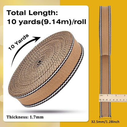 5 Yards Polycotton Jacquard Arrow Ribbon Clothes Accessories Olive 1-1/2 inch(38mm) V1189-WXFWAL-20260319-01547