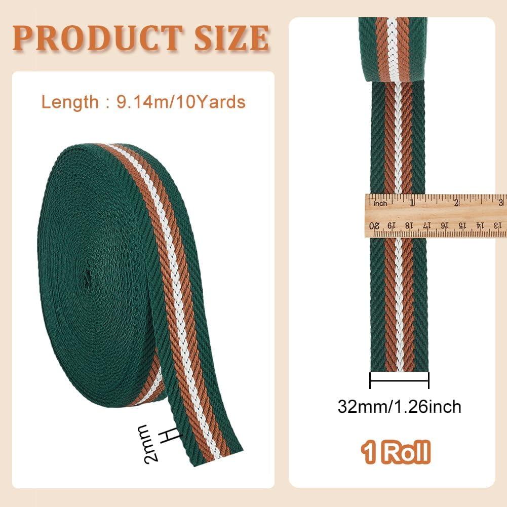 5 Yards Polycotton Jacquard Arrow Ribbon Clothes Accessories Olive 1-1/2 inch(38mm) V1189-WXFWAL-20260319-01547