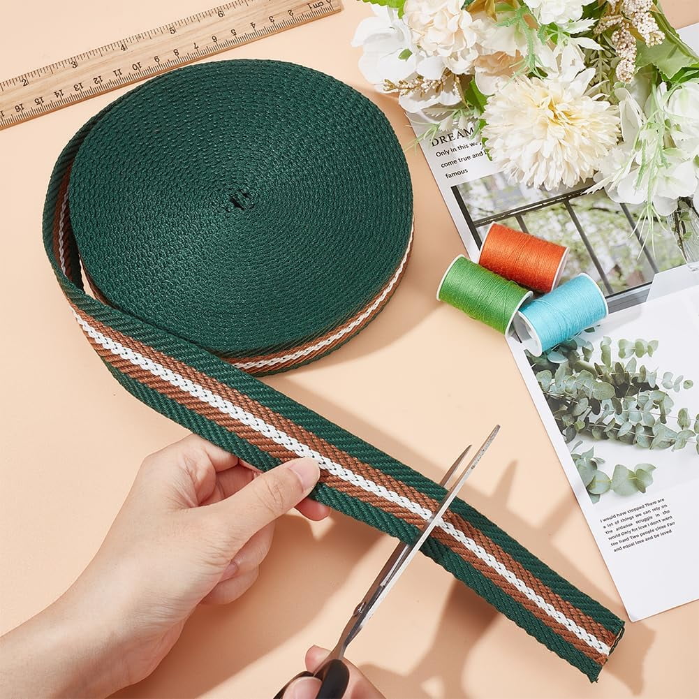 5 Yards Polycotton Jacquard Arrow Ribbon Clothes Accessories Olive 1-1/2 inch(38mm) V1189-WXFWAL-20260319-01547