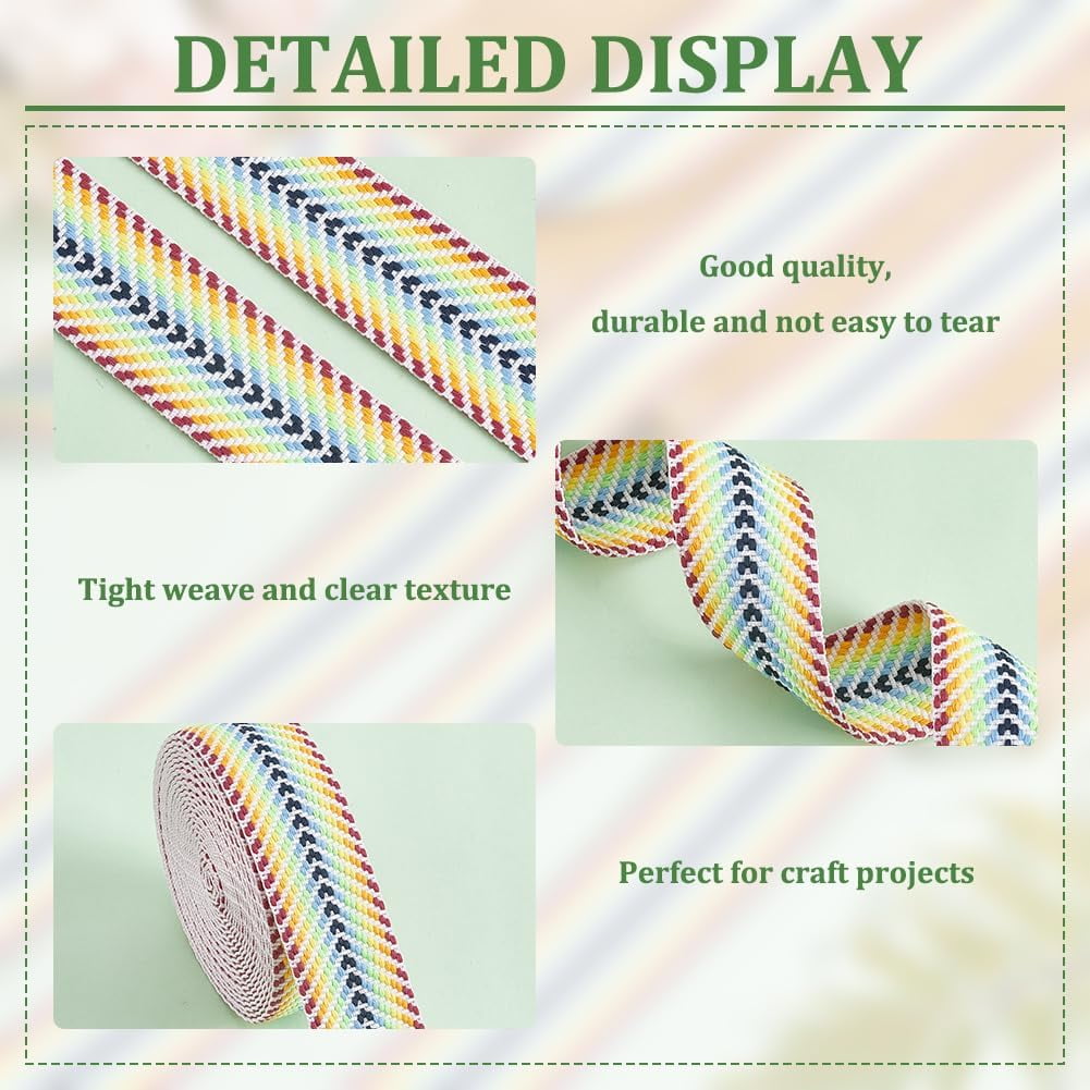 5 Yards Polycotton Jacquard Arrow Ribbon Clothes Accessories Olive 1-1/2 inch(38mm) V1189-WXFWAL-20260319-01549