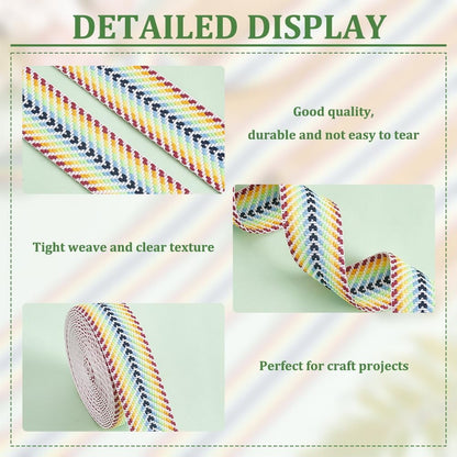5 Yards Polycotton Jacquard Arrow Ribbon Clothes Accessories Olive 1-1/2 inch(38mm) V1189-WXFWAL-20260319-01549