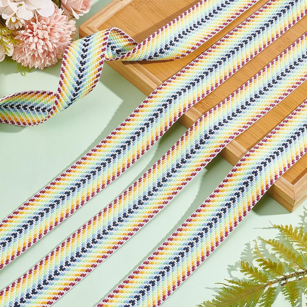 5 Yards Polycotton Jacquard Arrow Ribbon Clothes Accessories Olive 1-1/2 inch(38mm) V1189-WXFWAL-20260319-01549