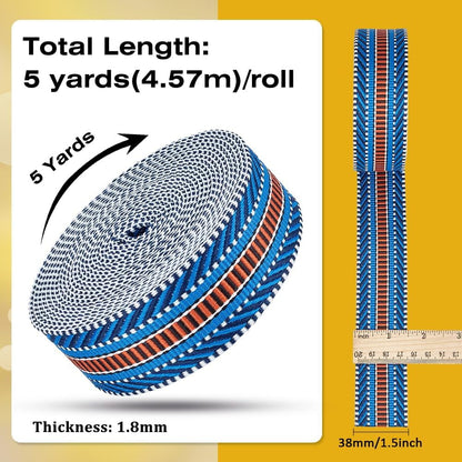 5 Yards Polycotton Jacquard Arrow Ribbon Clothes Accessories Olive 1-1/2 inch(38mm) V1189-WXFWAL-20260319-01550