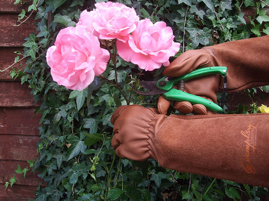 SUCCLACE Long-Gardening-Gloves for Women/Men - Thorn Proof Cowhide Leather Rose/Blackberry Pruning Heavy Duty V1189-WXFWAL-20260319-01580