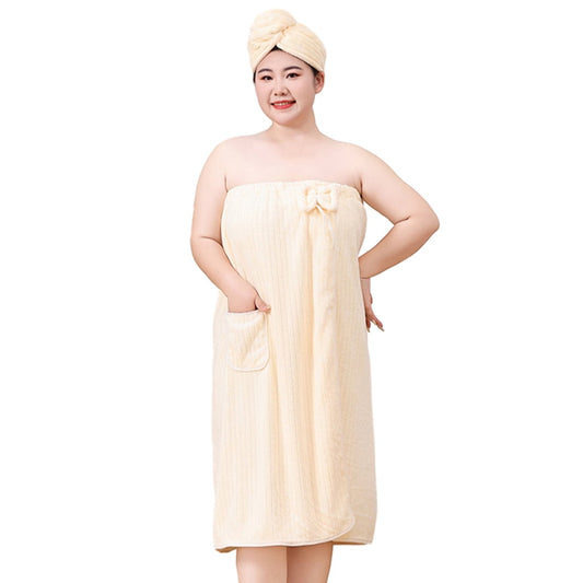 Bath Towel Wrap Women Plus Size - Adjustable Soft Microfiber Shower After Body Wraps with Hair Drying Towel V1189-WXFWAL-20260319-01645