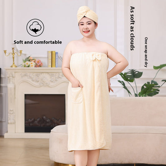 Bath Towel Wrap Women Plus Size - Adjustable Soft Microfiber Shower After Body Wraps with Hair Drying Towel V1189-WXFWAL-20260319-01645