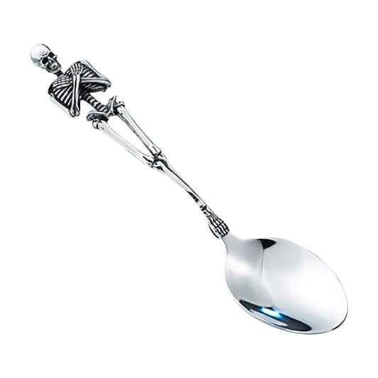 Darzheoy Stainless Steel Skeleton Skull Spoon and Fork Flatware Tableware Gifts for Halloween Easter and V1189-WXFWAL-20260326-01648