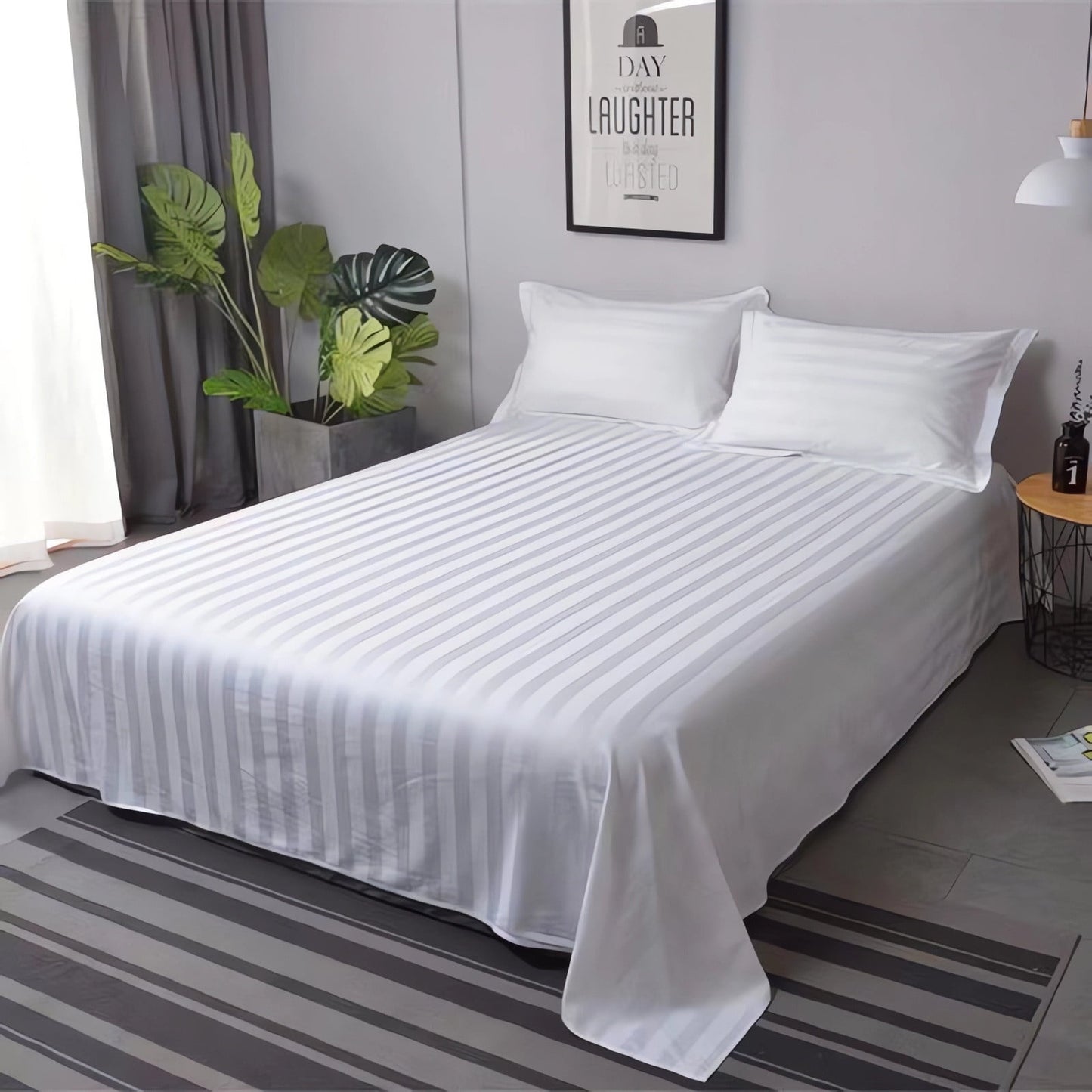 Kdkad Bed Sheets, Pure Linen Sheets, Breathable and Serviceable Line King Size Sheets, Anti-Tear Line Bed V1189-WXFWAL-20260326-01659