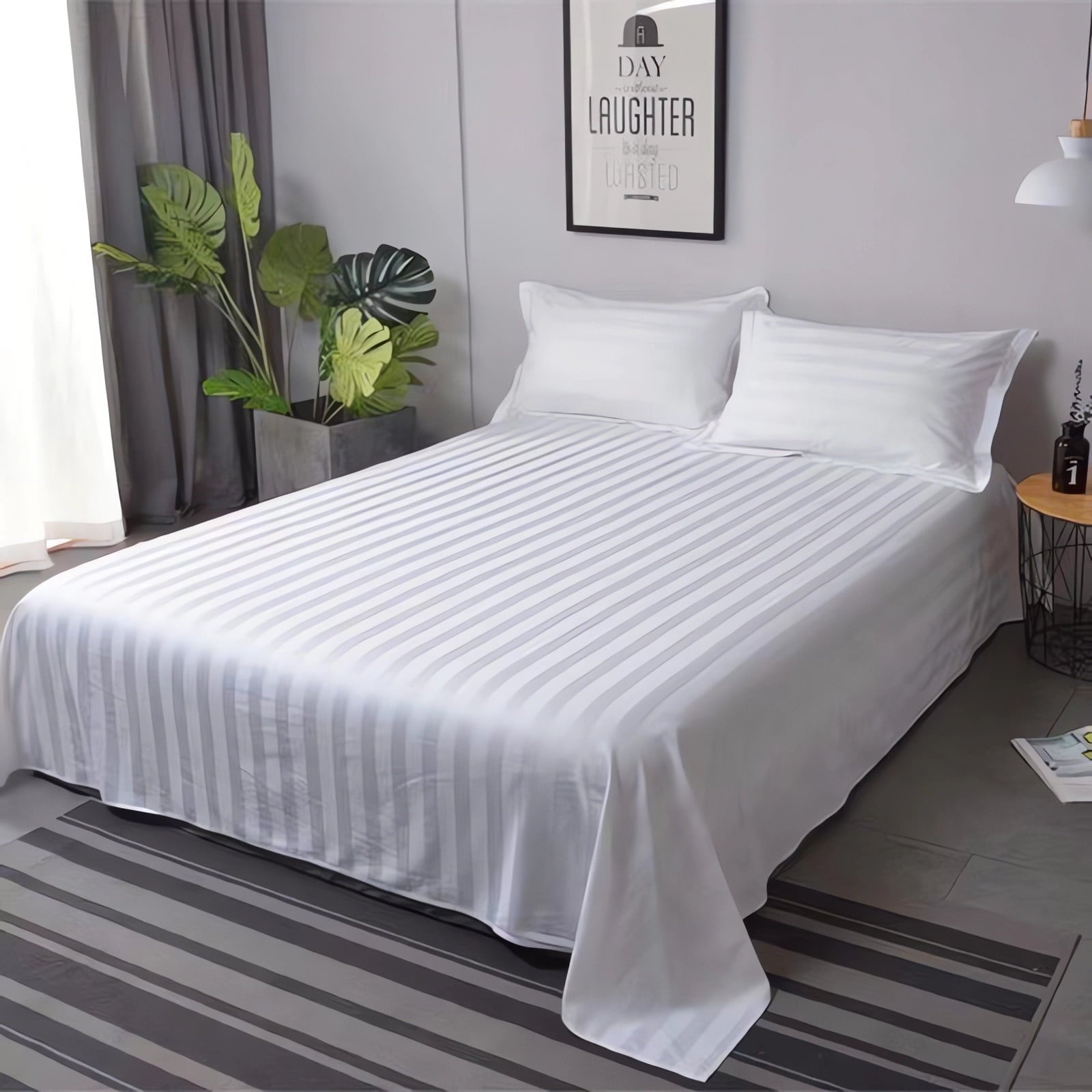 Kdkad Bed Sheets, Pure Linen Sheets, Breathable and Serviceable Line King Size Sheets, Anti-Tear Line Bed V1189-WXFWAL-20260326-01659