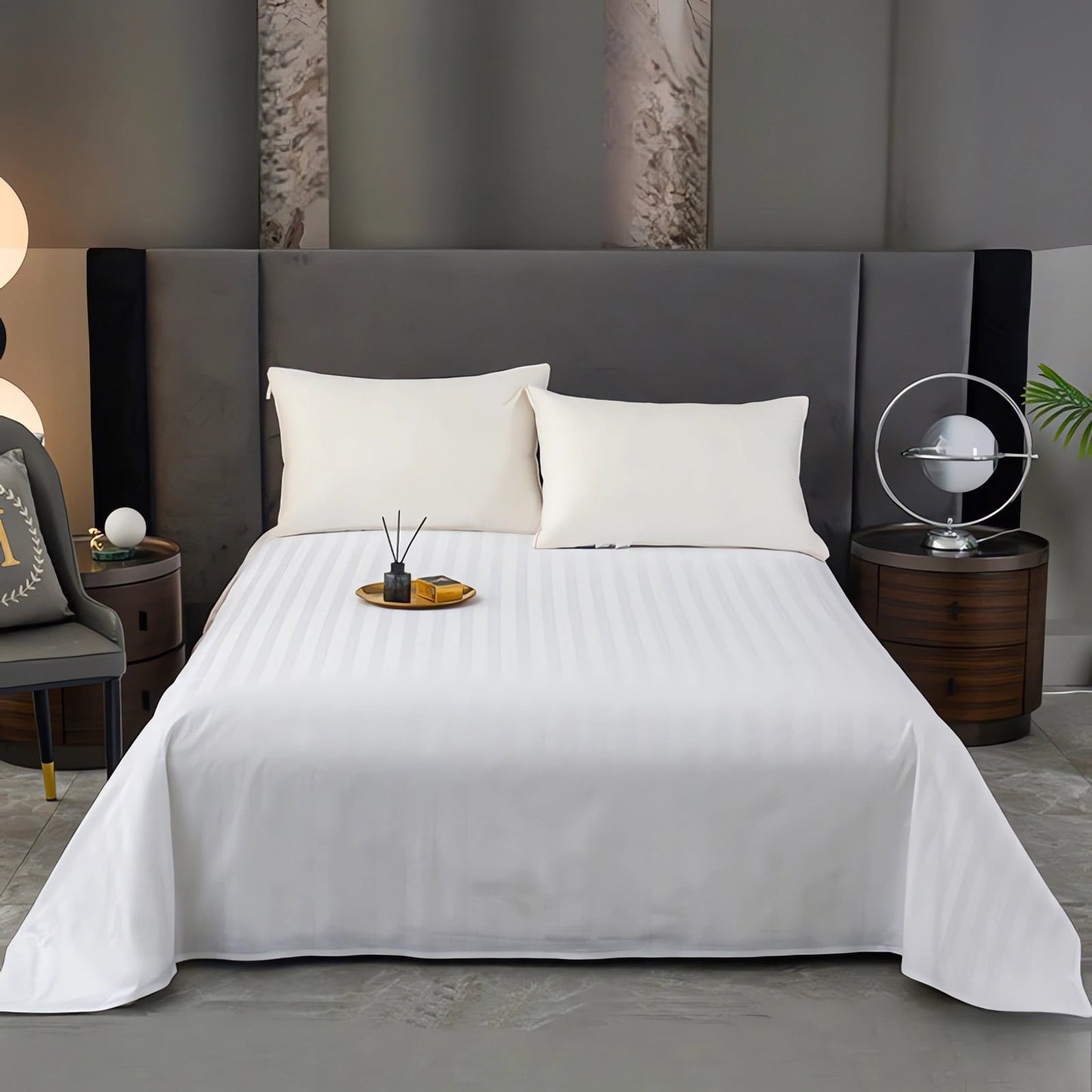 Kdkad Bed Sheets, Pure Linen Sheets, Breathable and Serviceable Line King Size Sheets, Anti-Tear Line Bed V1189-WXFWAL-20260326-01659