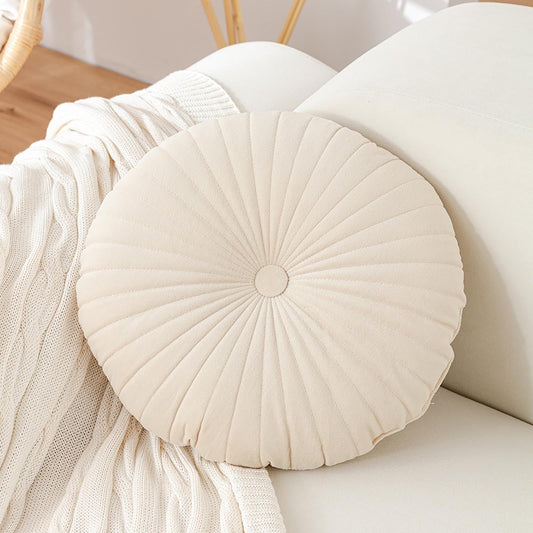 Darzheoy Round Throw Pillow 15.7 inch Decorative Round Velvet Floor Pillows Small Pumpkin Throw Pillow V1189-WXFWAL-20260326-01660