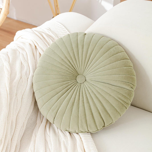 Darzheoy Round Throw Pillow 15.7 inch Decorative Round Velvet Floor Pillows Small Pumpkin Throw Pillow V1189-WXFWAL-20260326-01664